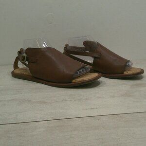 Korks by Kork-Ease Chocolate Brown Tate Flats Minimalist Comfort Sandals Size 8M